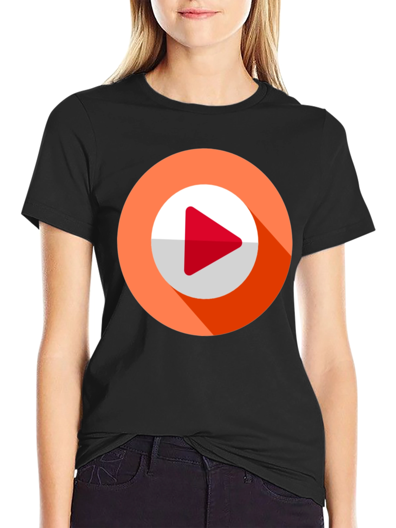Modern Play Button Graphic Tee