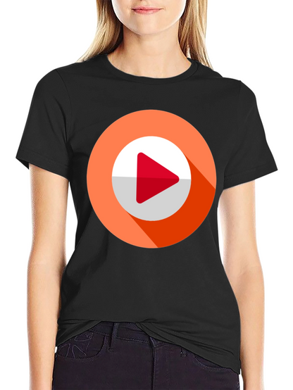Modern Play Button Graphic Tee
