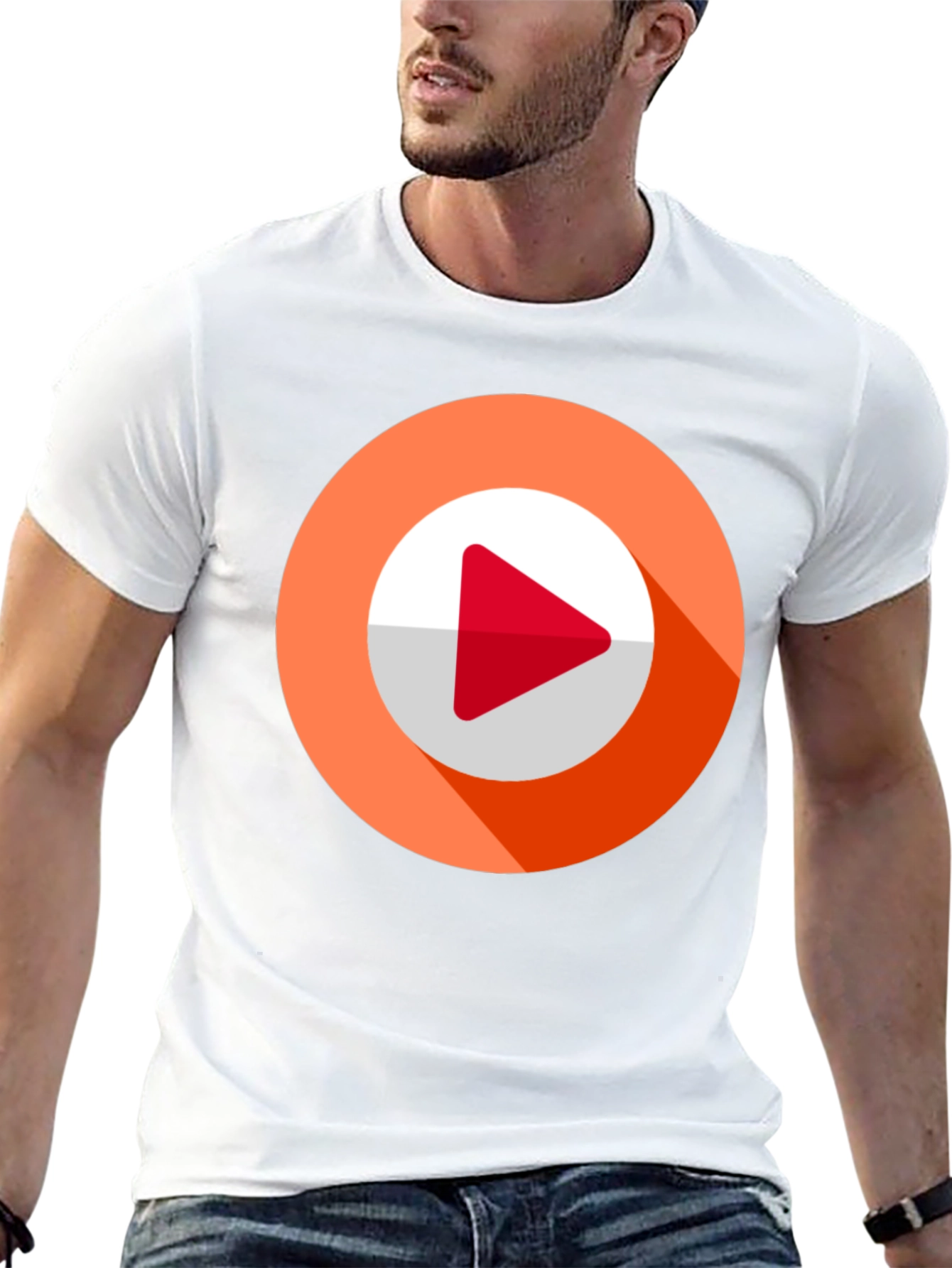 Modern Play Button Graphic Tee