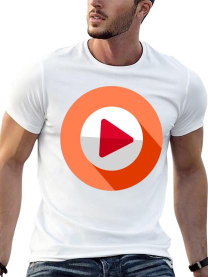 Modern Play Button Graphic Tee