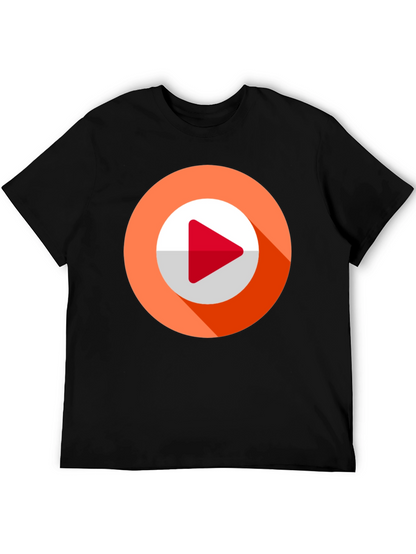 Modern Play Button Graphic Tee