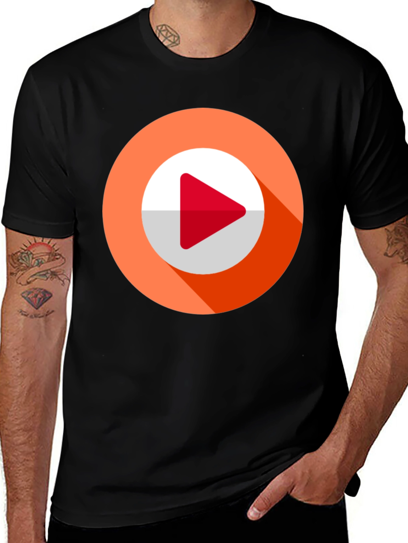 Modern Play Button Graphic Tee