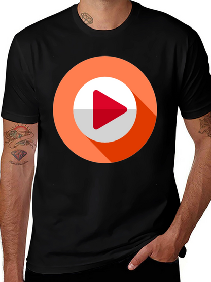 Modern Play Button Graphic Tee
