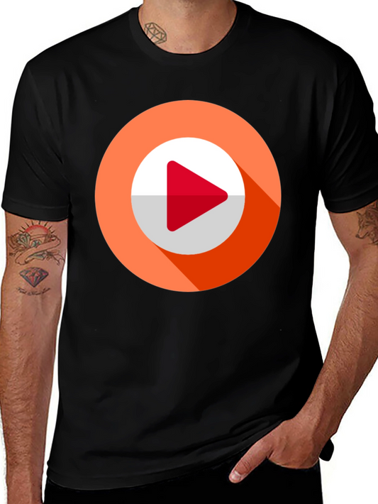 Modern Play Button Graphic Tee