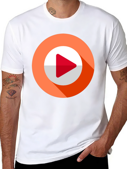 Modern Play Button Graphic Tee