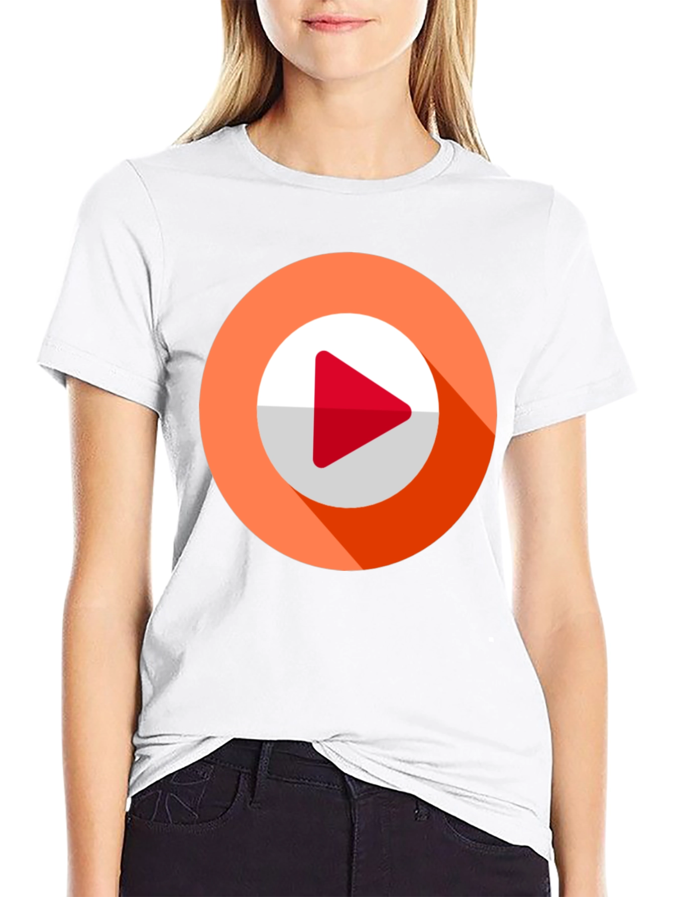 Modern Play Button Graphic Tee