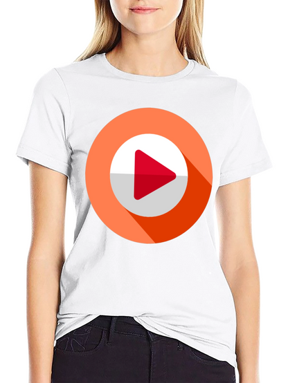 Modern Play Button Graphic Tee