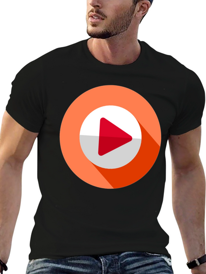 Modern Play Button Graphic Tee