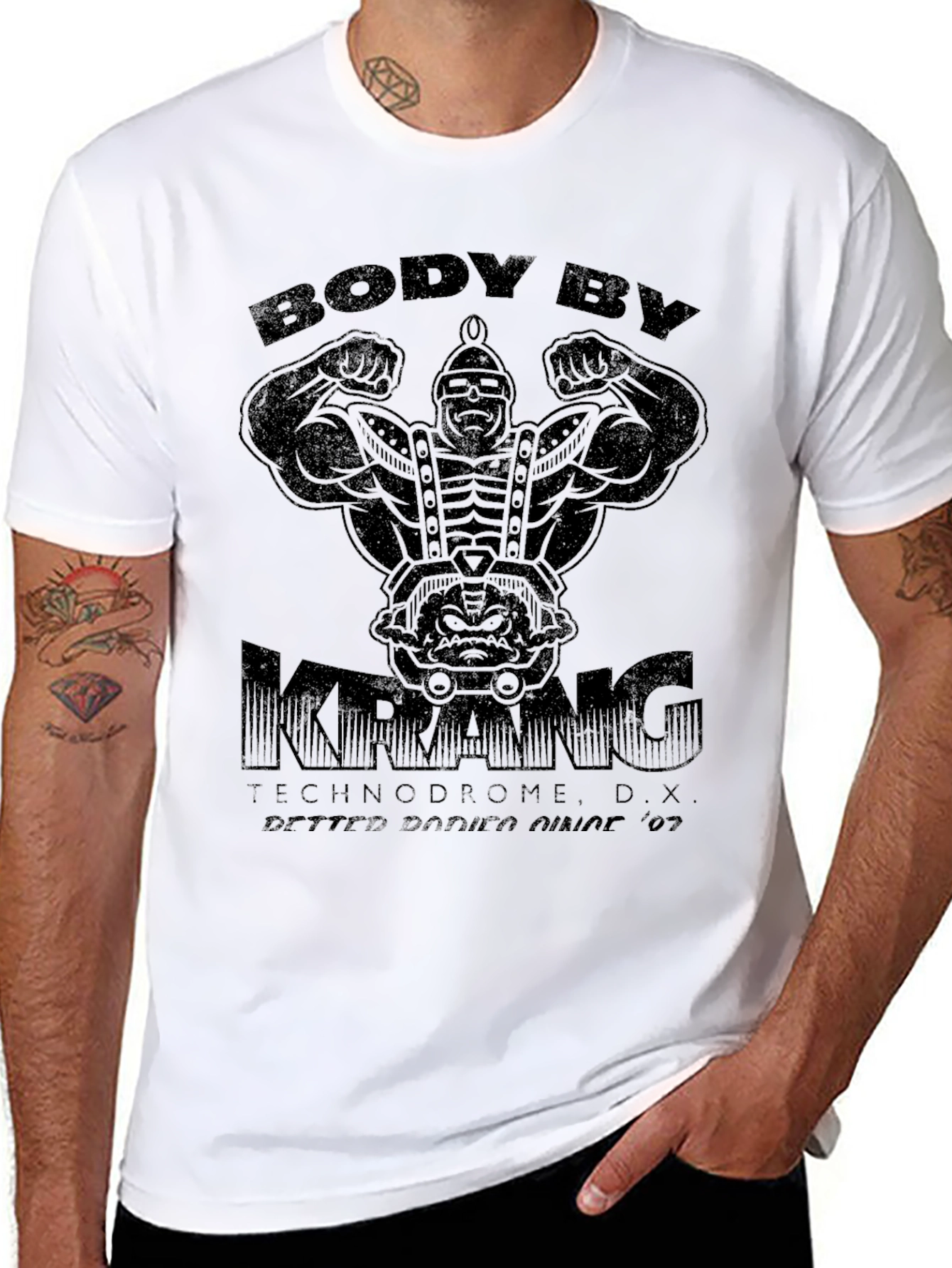Body By Krang Black Graphic T-Shirt