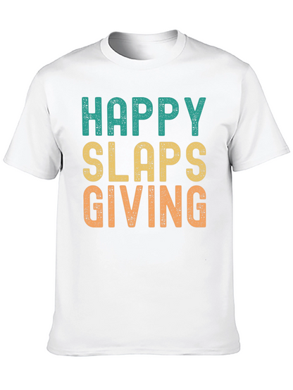 Happy Slaps Giving T-Shirt - Novelty Graphic Tee