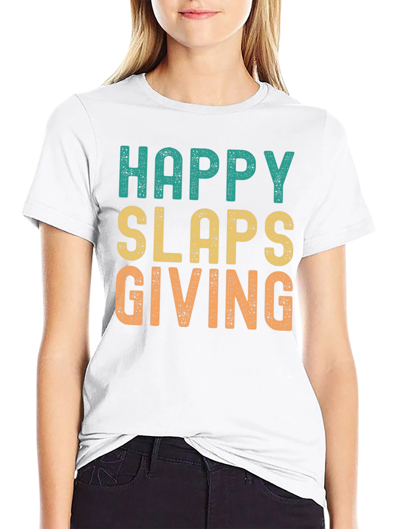 Happy Slaps Giving T-Shirt - Novelty Graphic Tee
