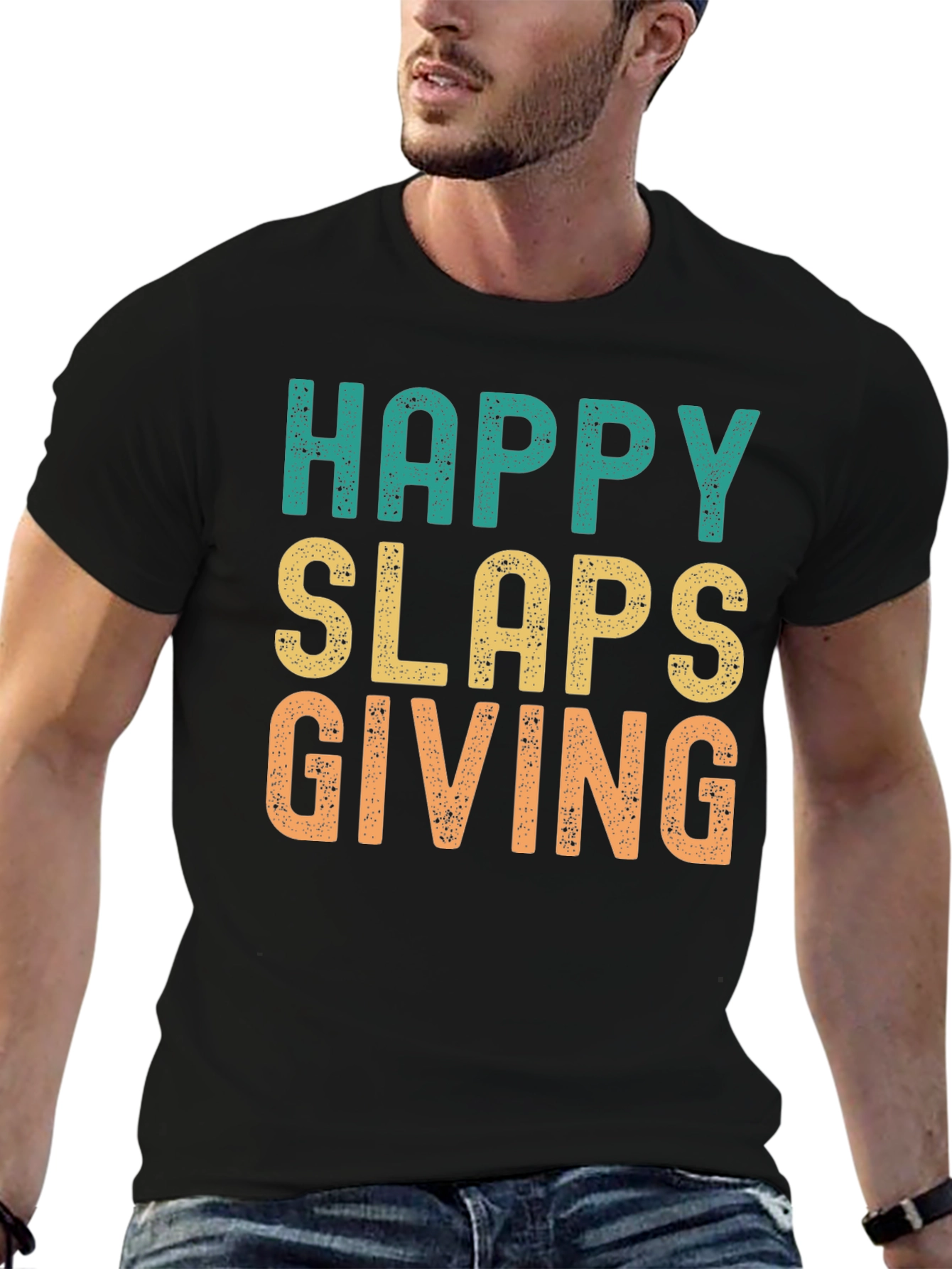 Happy Slaps Giving T-Shirt - Novelty Graphic Tee