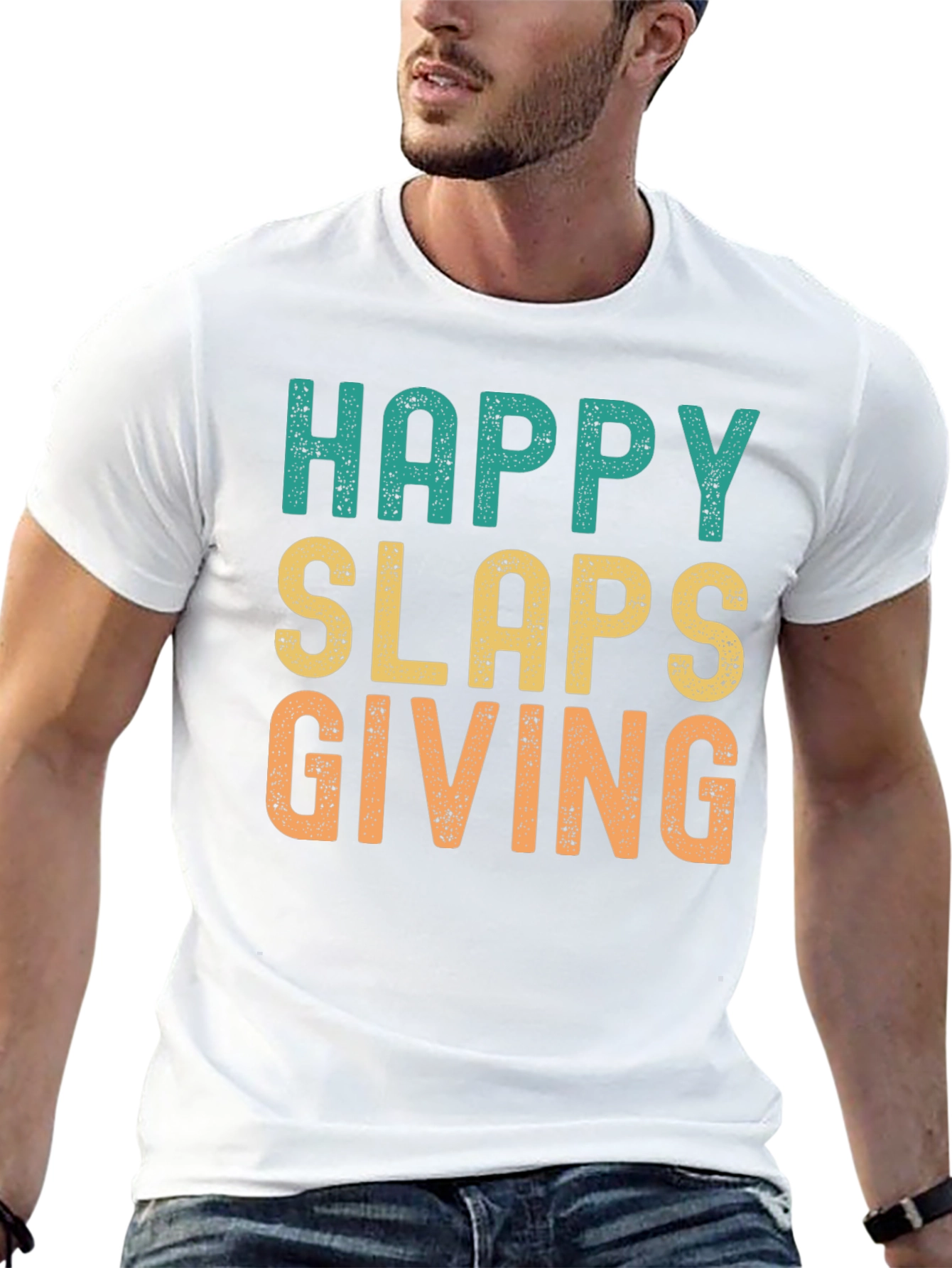 Happy Slaps Giving T-Shirt - Novelty Graphic Tee