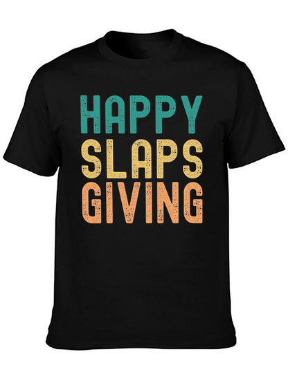 Happy Slaps Giving T-Shirt - Novelty Graphic Tee