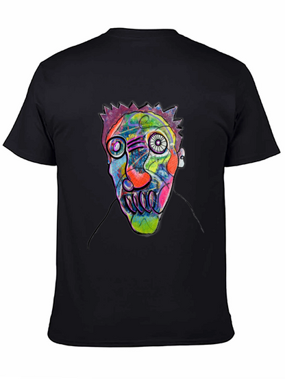 Abstract Face Art Black T-Shirt