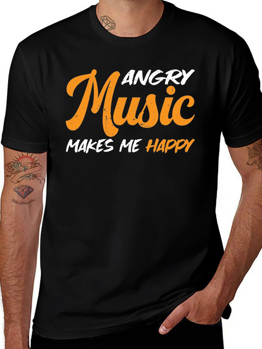 Angry Music Makes Me Happy T-Shirt