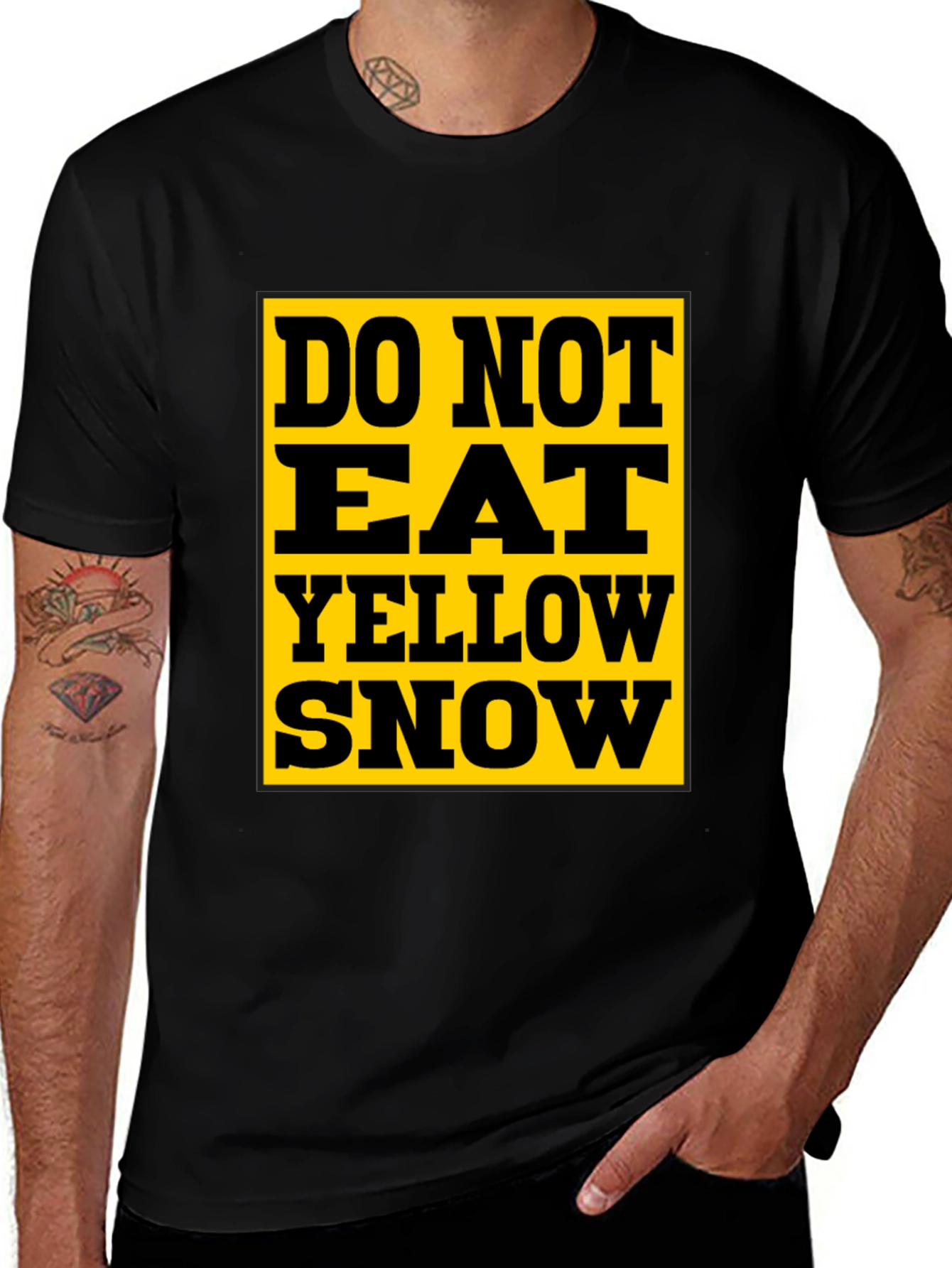 Do Not Eat Yellow Snow T-Shirt - Black