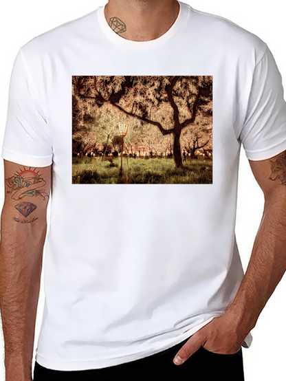 Night Sakura T-Shirt: Illuminated Cherry Blossom Tee
