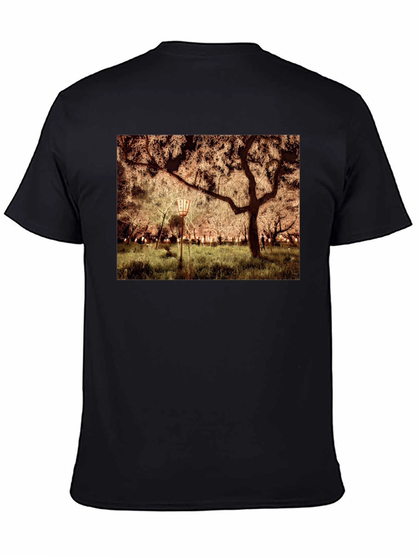 Night Sakura T-Shirt: Illuminated Cherry Blossom Tee