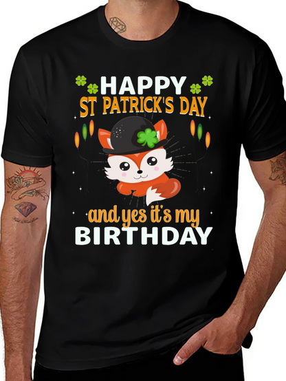 St. Patricks Day Birthday Fox T-Shirt