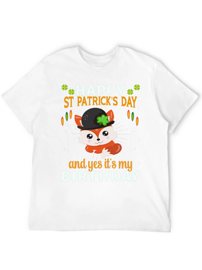 St. Patricks Day Birthday Fox T-Shirt
