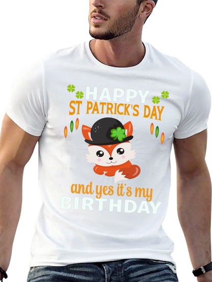 St. Patricks Day Birthday Fox T-Shirt