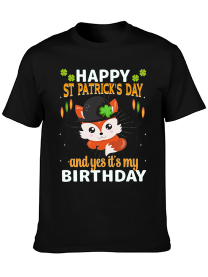 St. Patricks Day Birthday Fox T-Shirt