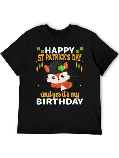 St. Patricks Day Birthday Fox T-Shirt
