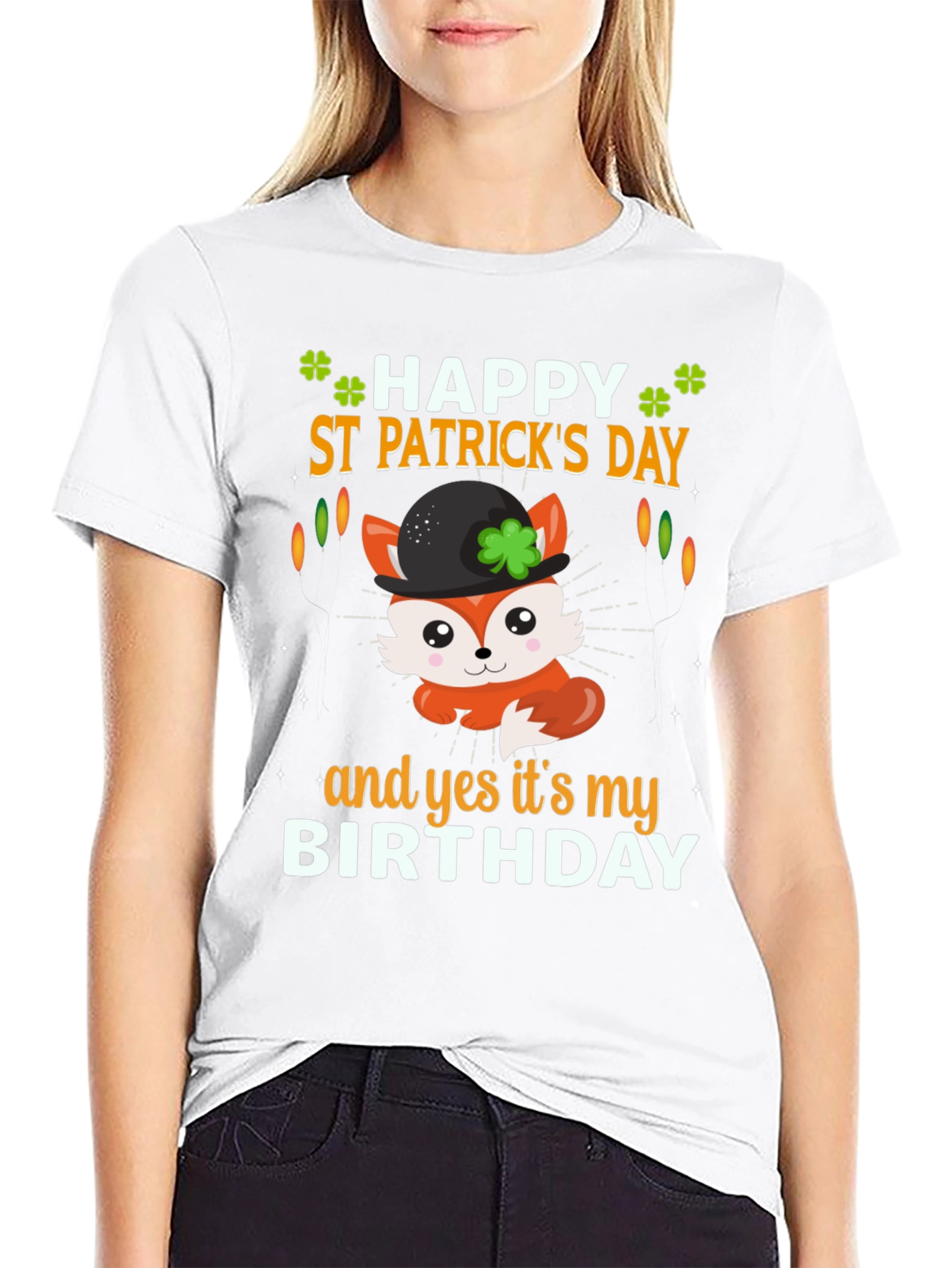 St. Patricks Day Birthday Fox T-Shirt