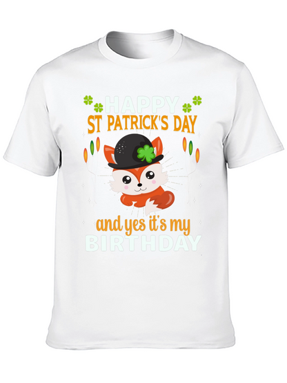 St. Patricks Day Birthday Fox T-Shirt