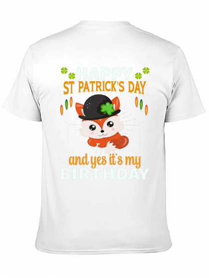St. Patricks Day Birthday Fox T-Shirt