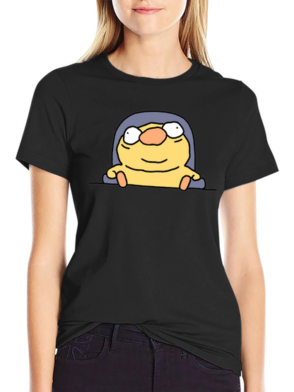 Funny Cartoon Character Black T-Shirt