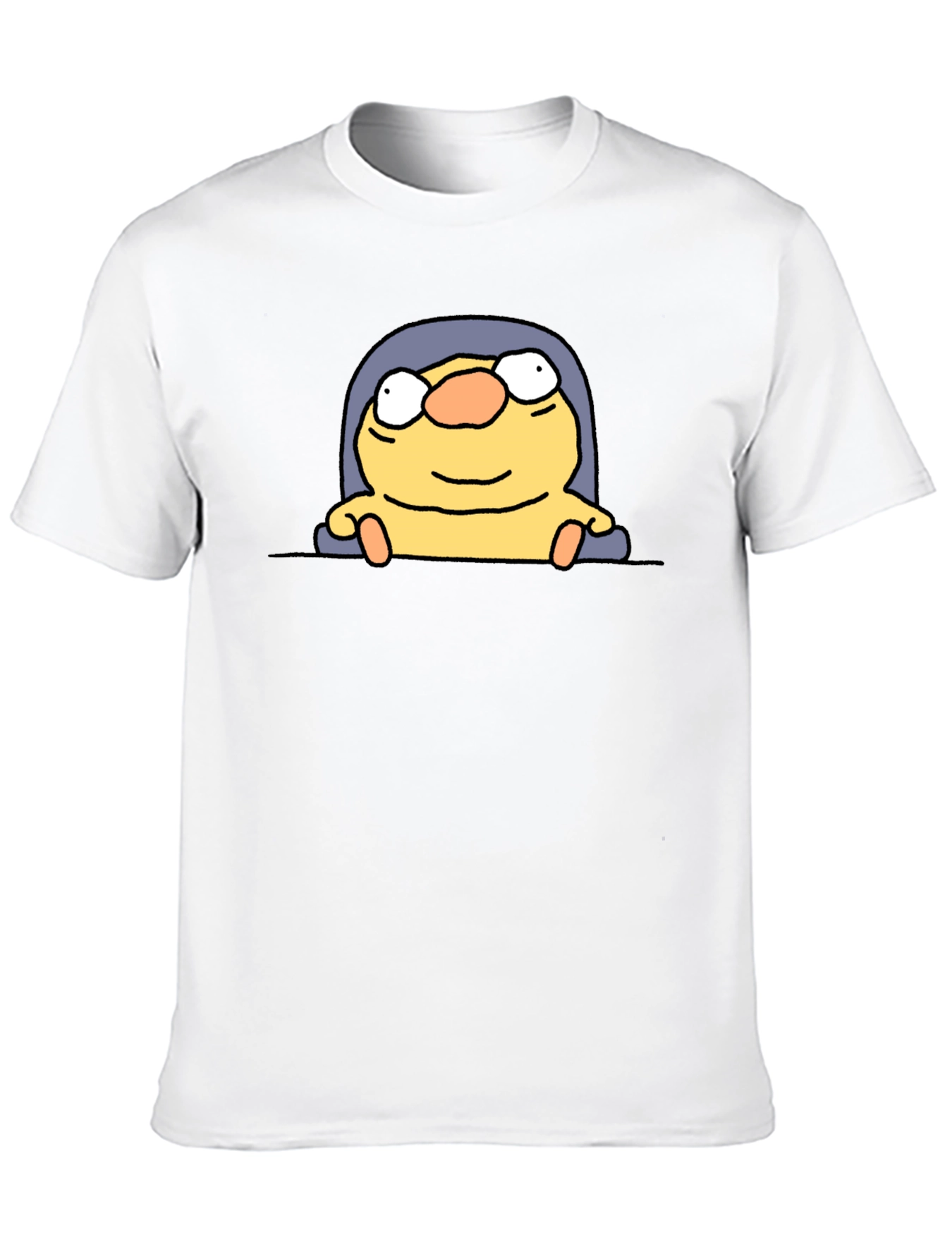 Funny Cartoon Character Black T-Shirt