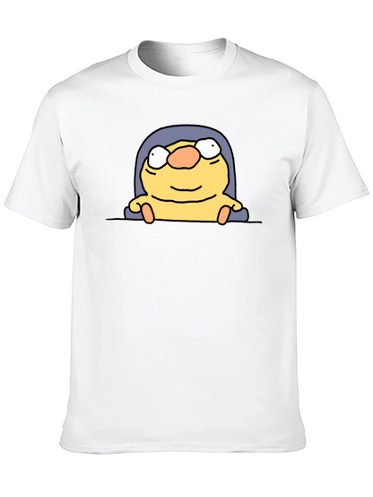 Funny Cartoon Character Black T-Shirt