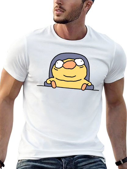Funny Cartoon Character Black T-Shirt