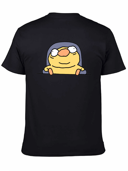 Funny Cartoon Character Black T-Shirt