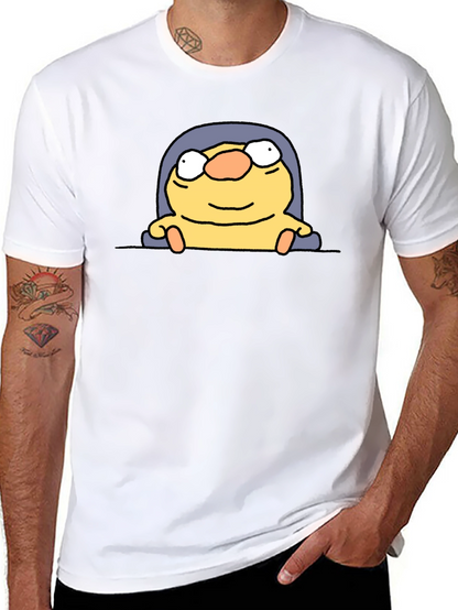 Funny Cartoon Character Black T-Shirt