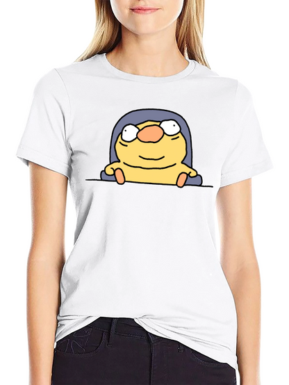 Funny Cartoon Character Black T-Shirt