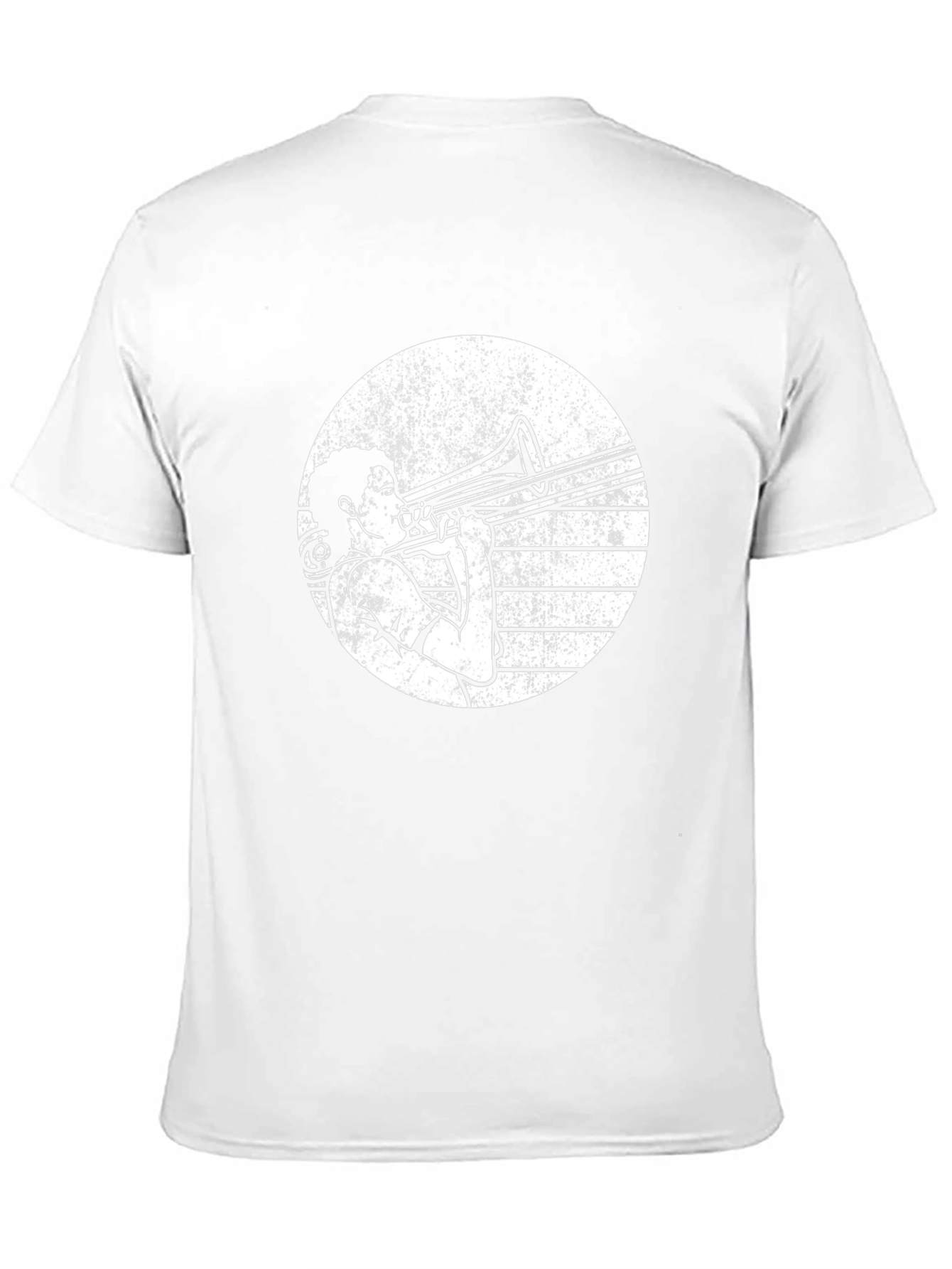 Trombone Player Graphic Tee - Black Cotton T-Shirt