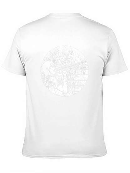 Trombone Player Graphic Tee - Black Cotton T-Shirt