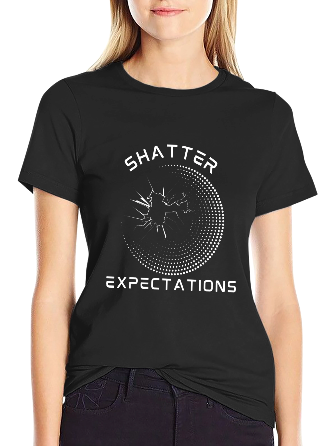 Shatter Expectations Graphic T-Shirt - Black