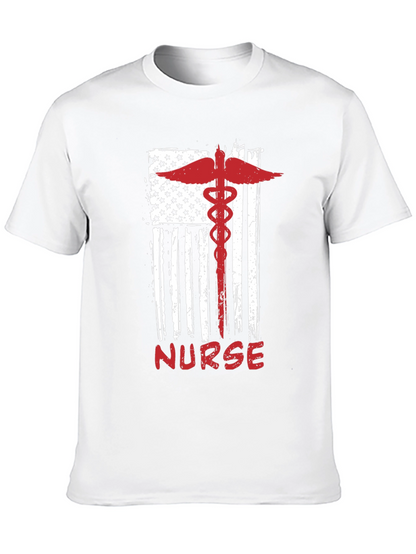 Nurse American Flag Graphic Tee