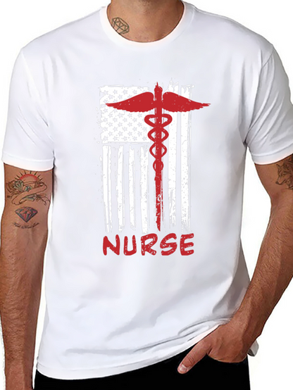 Nurse American Flag Graphic Tee