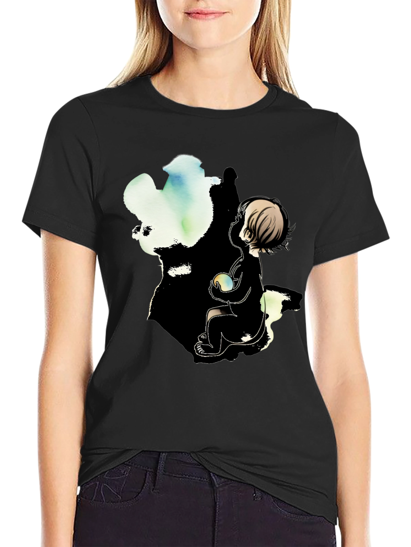 Boy & Light T-Shirt - Artistic Graphic Tee