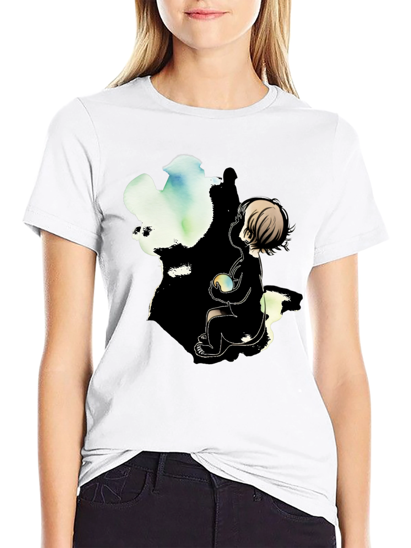 Boy & Light T-Shirt - Artistic Graphic Tee