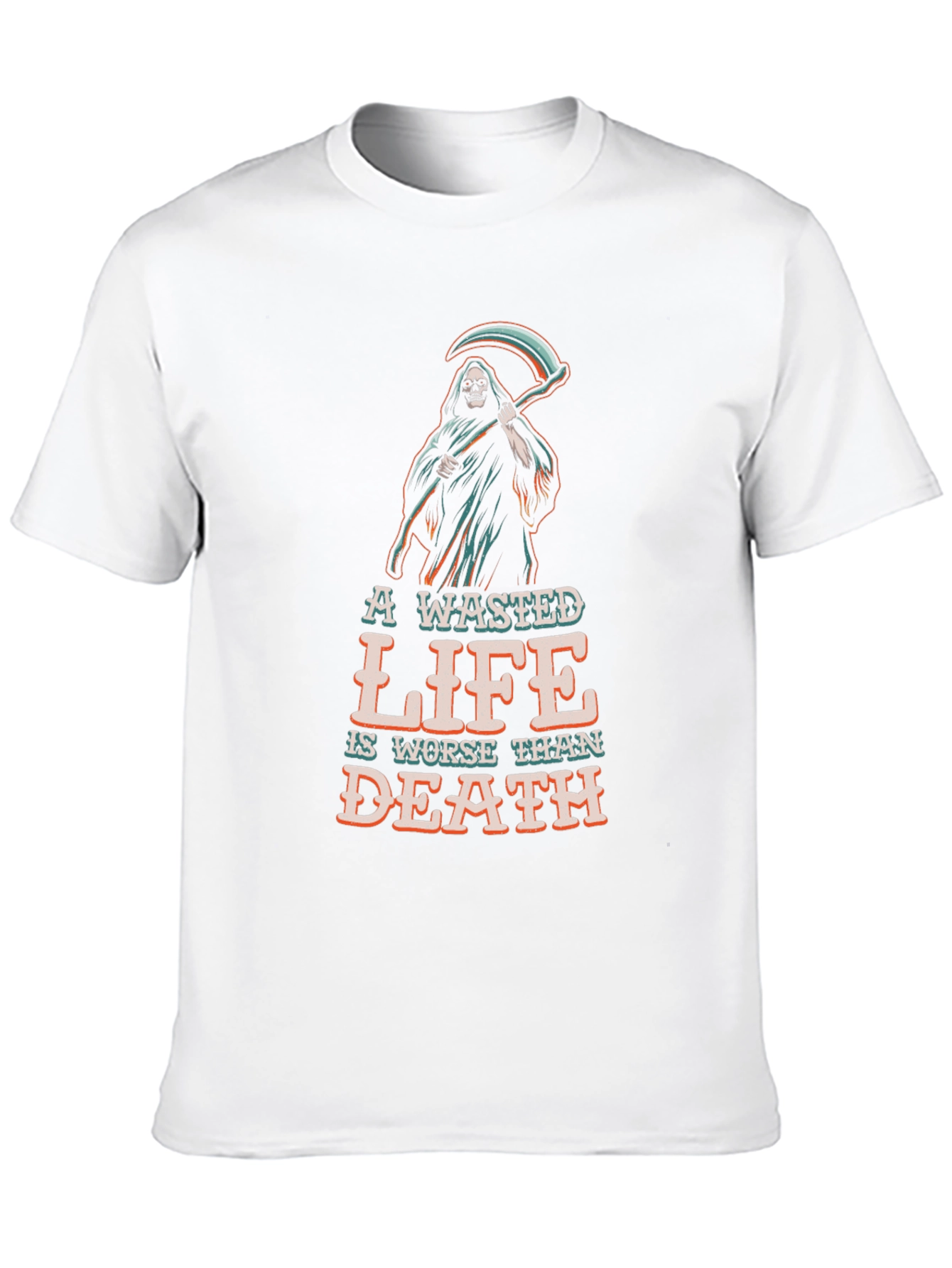 Wasted Life Grim Reaper Graphic Tee