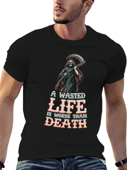 Wasted Life Grim Reaper Graphic Tee