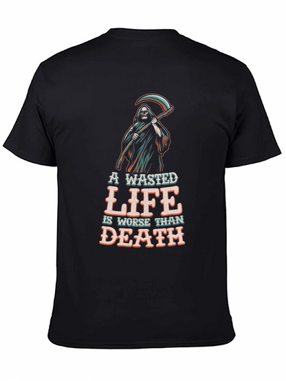 Wasted Life Grim Reaper Graphic Tee