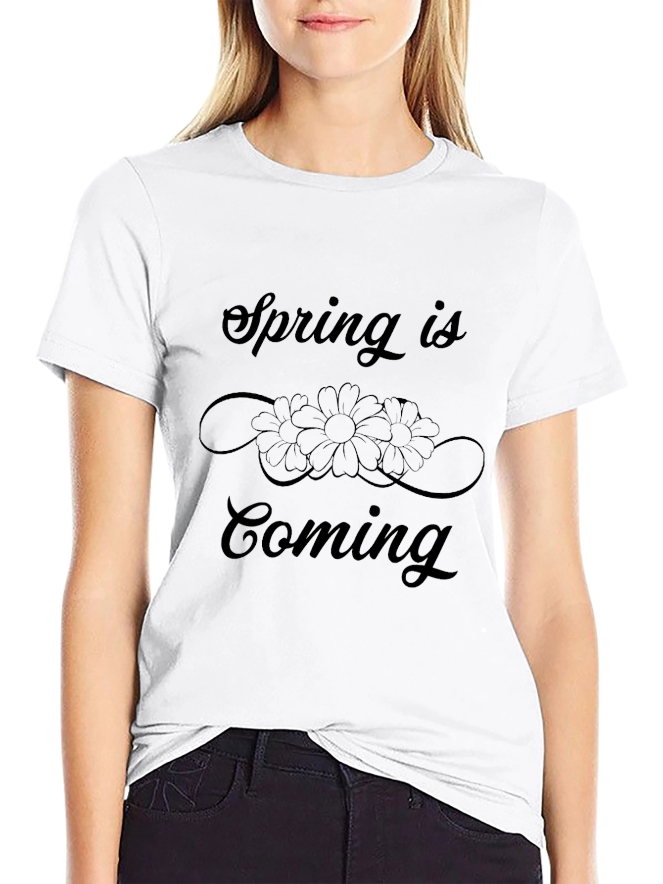 Spring is Coming T-Shirt Floral Design