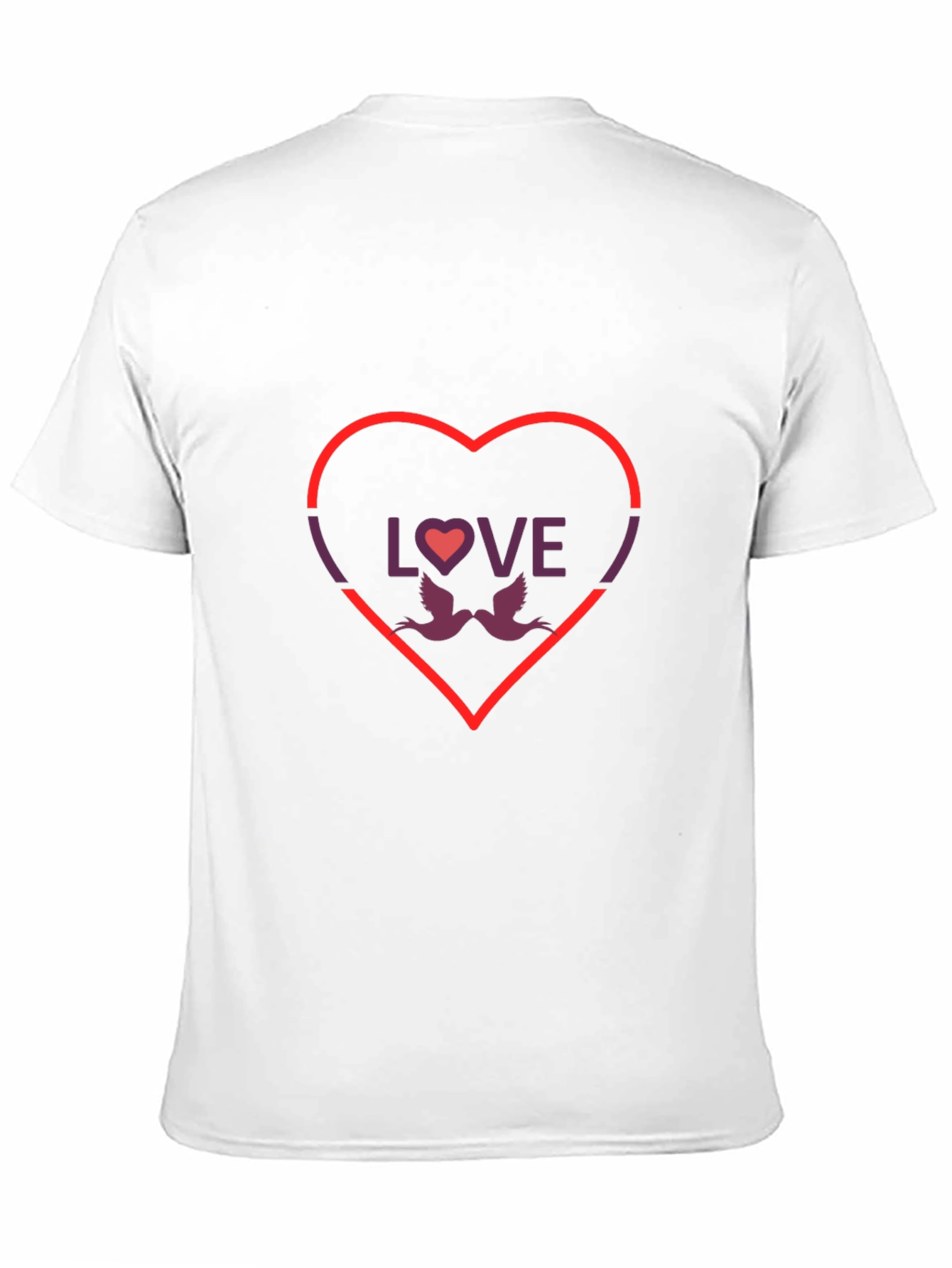 Love Birds Graphic Tee - Valentines Day Heart T-Shirt